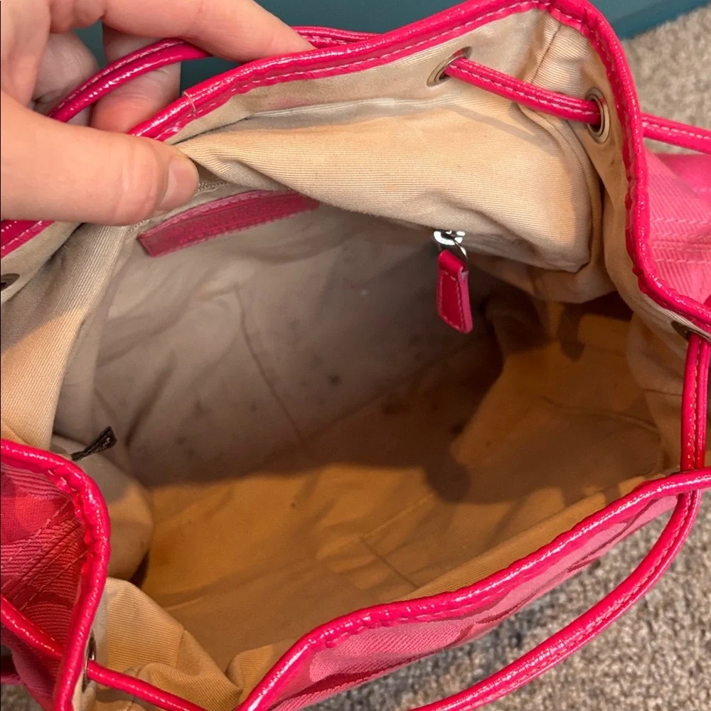 Coach Kyra Signature Backpack in Hibiscus F16548 with charm - Picture 12 of 15